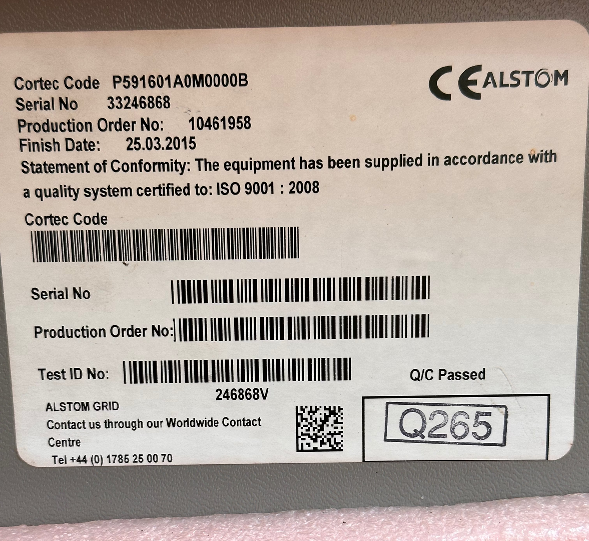 GE MiCOM Agile P591 Relay Electrical Communications Interface Unit G.703, P591601A0M0000B