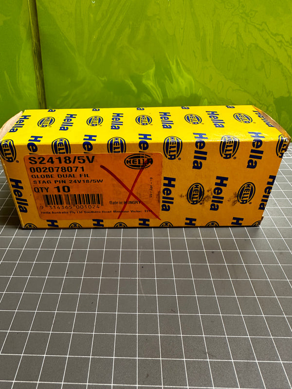 Hella S2418/5V Double Filament Globes, Box of 10