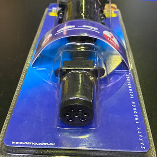 NARVA 82275BL 7 Pin Small Round Socket on Car to 7 Pin Large Round Plug on Trailer Adapter
