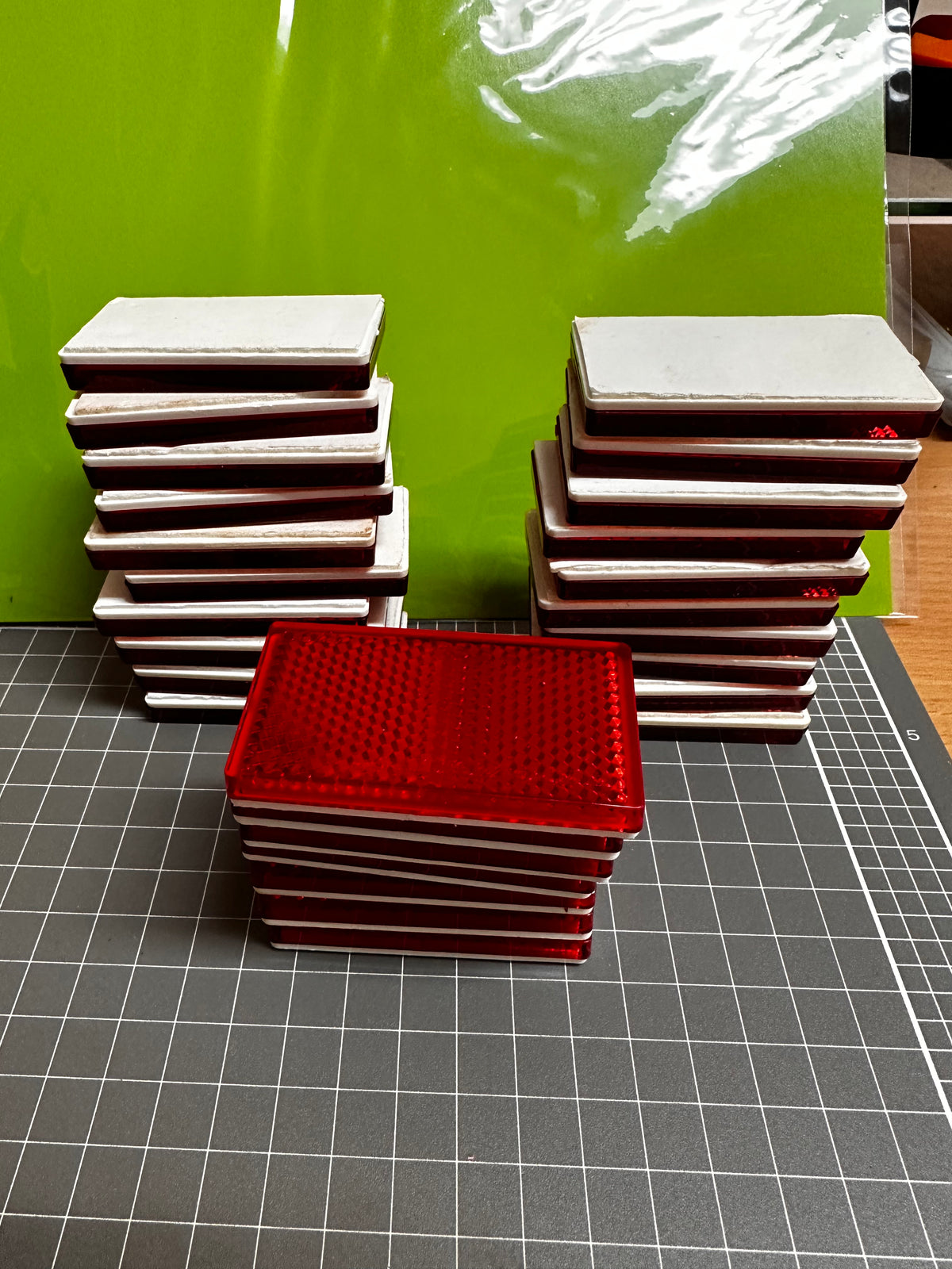 Whitevision WR106 Red Self-Adhesive Reflectors — Approx. 27