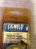 CIGWELD PN. 301627 Pressure Gauge, Acetylene 4000kPa