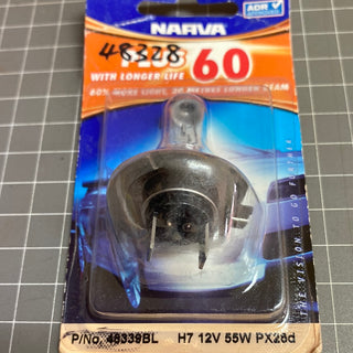 Narva 48339BL 12V H7 55W Plus 60 Longer Life Halogen Headlight Globe (48328)