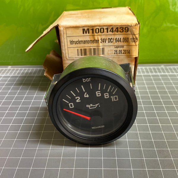 Motometer Oil Pressure Gauge, 10 Bar, 24V, 52mm   644.060.1026