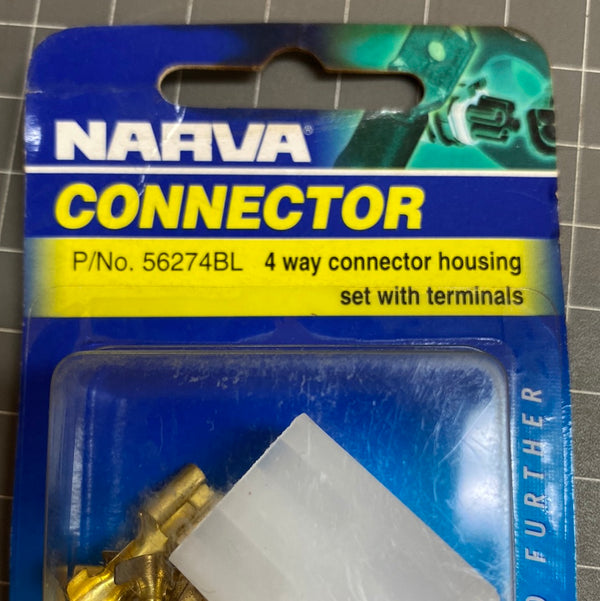 NARVA 56274BL 4 Way Connector Housing set with Terminals