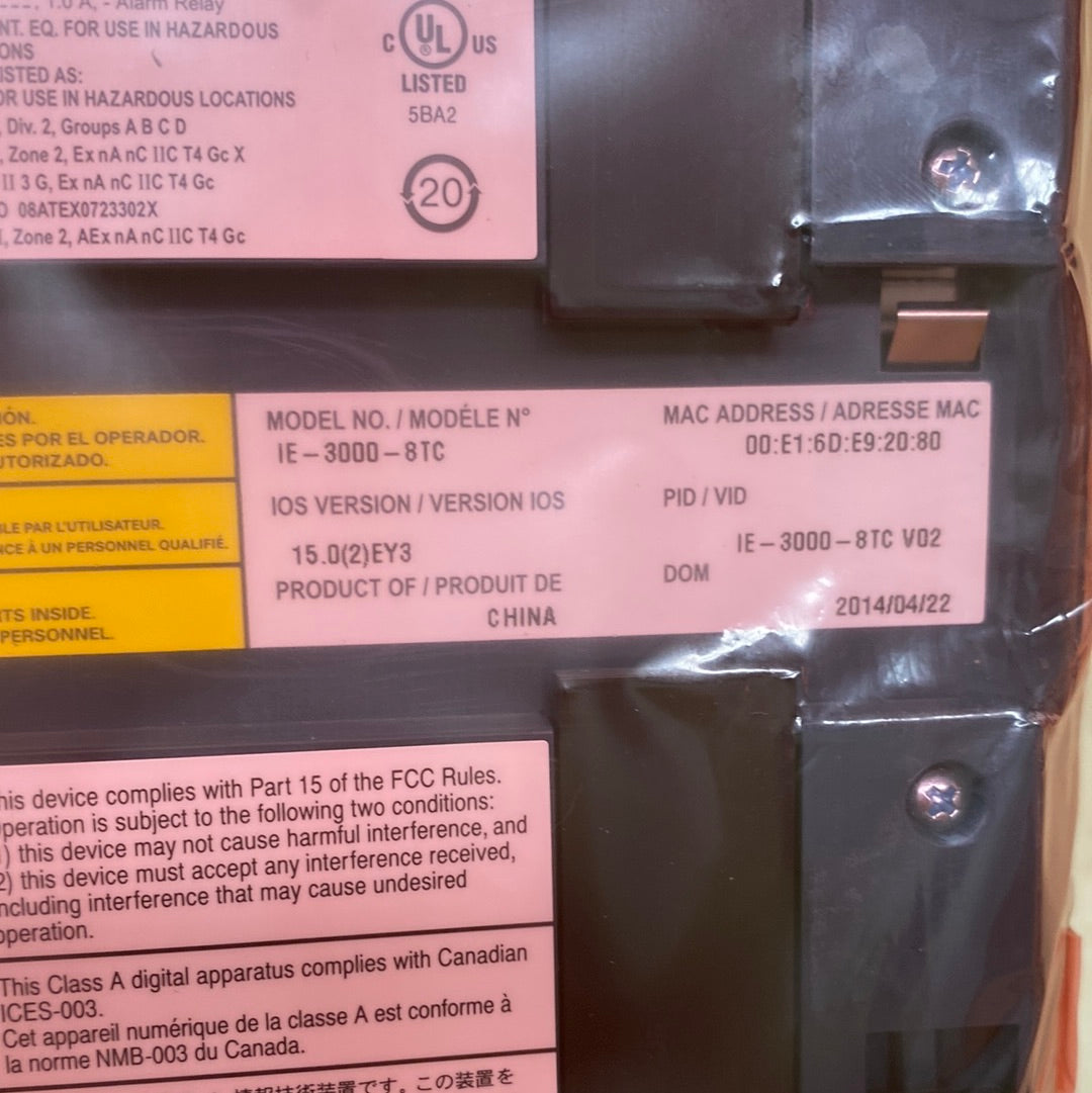 CISCO IE3000-8TC, Industrial Ethernet Switches, 3000 Series