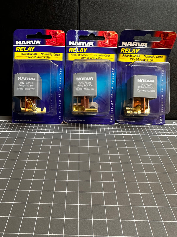 Narva 24V 50A Normally Open 4 Pin Relay 68020BL