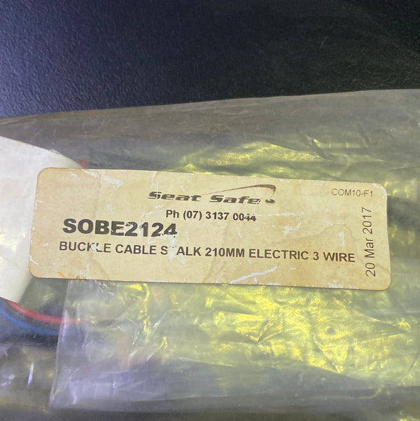 Seat Safe SOBE2124 210mm Buckle Cable Stalk / electric 3-wire
