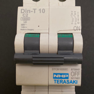NHP TERASAKI Din-T 10 C2 Miniature Circuit Breaker  2 Pole