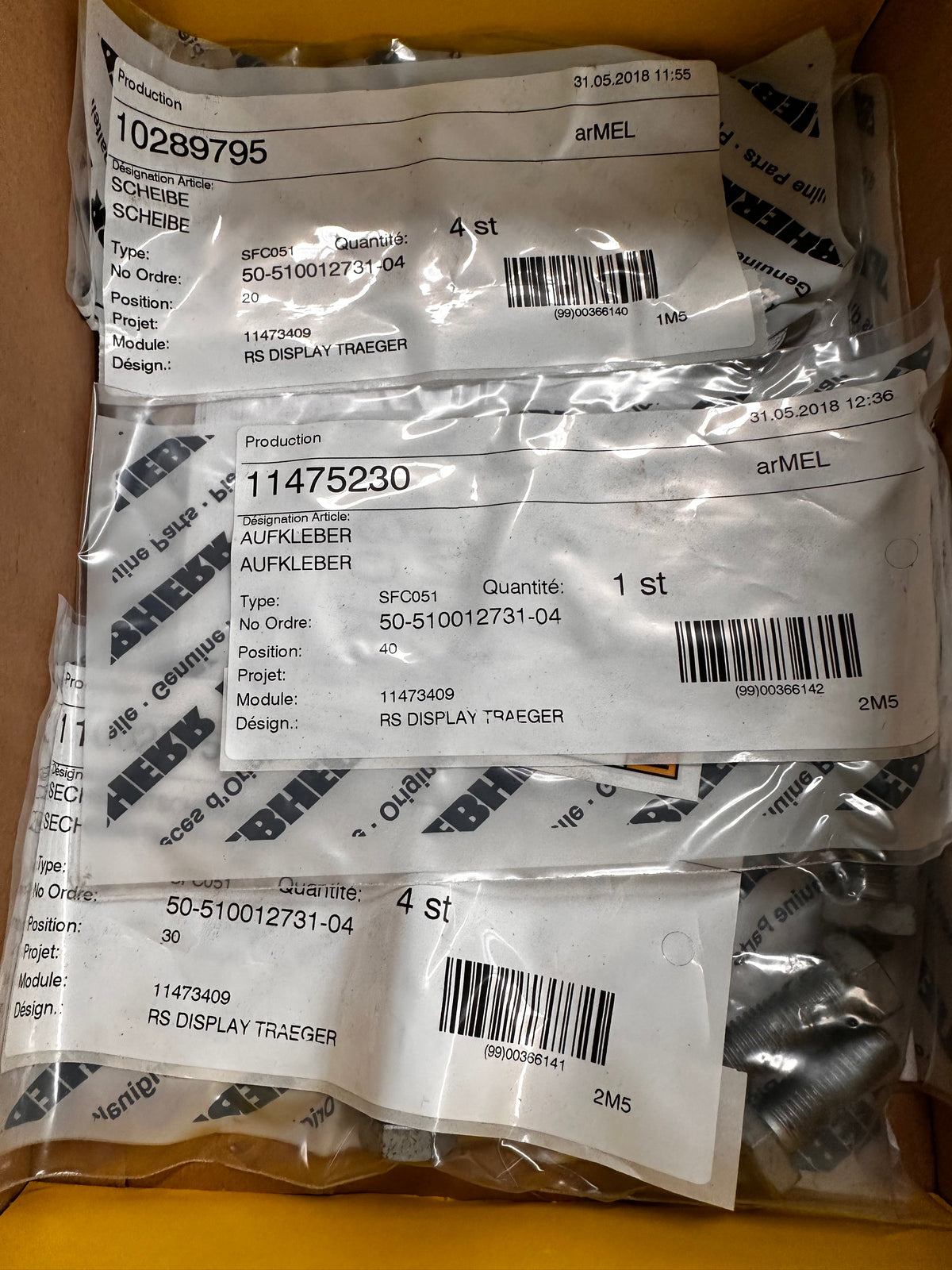 LIEBHERR Repair Kit, Display Bracket, 11473409