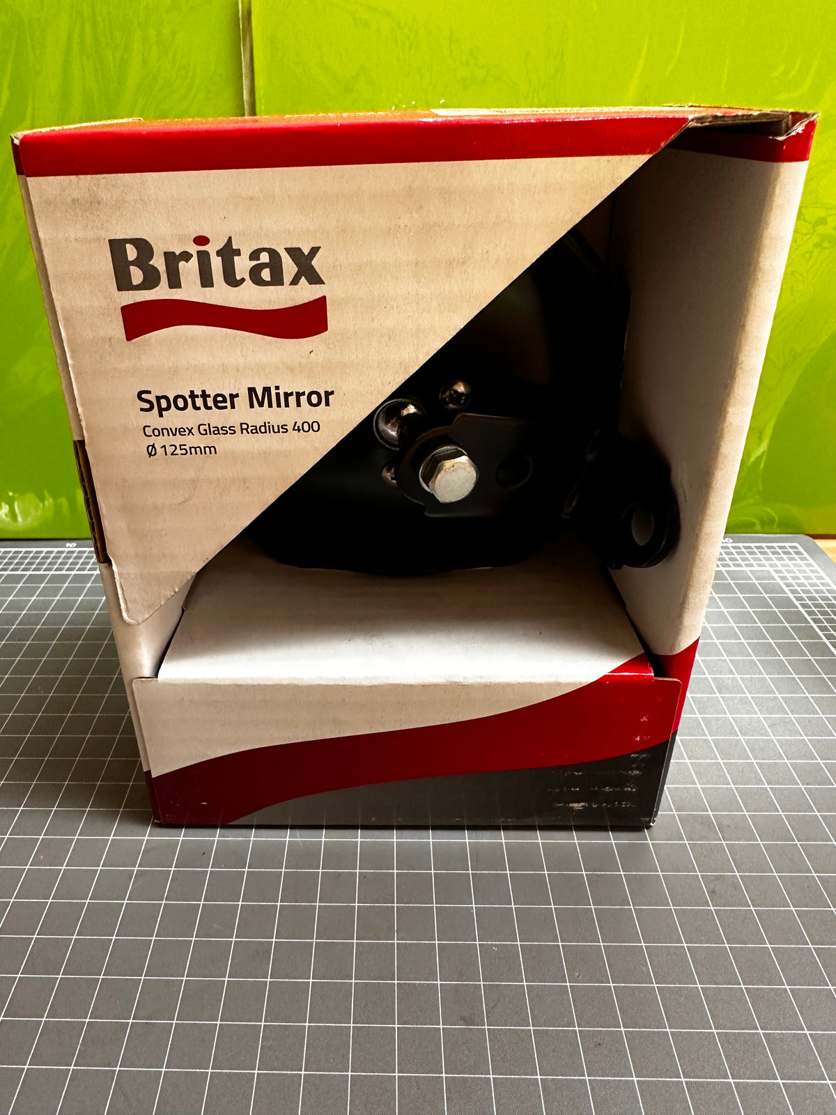 Britax 1441030 Round Spotter Mirror 125 mm — Black Steel