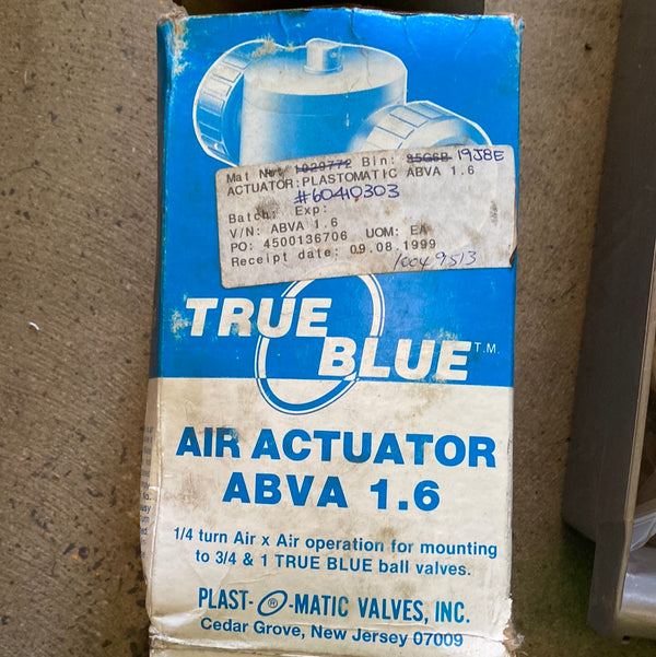 PLAST-O-MATIC TRUE BLUE AIR ACTUATOR ABVA 1.6