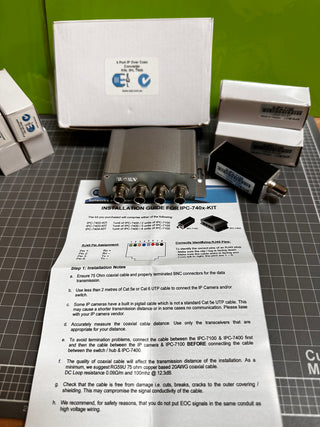 EQL 4 Port IP Over Coax Converter IPC-740x-KIT  (IPC-7404-kit)