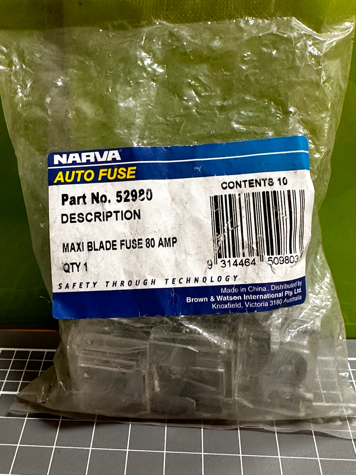 Narva 52980 Maxi Blade Fuses, 80A White, Bag of 10