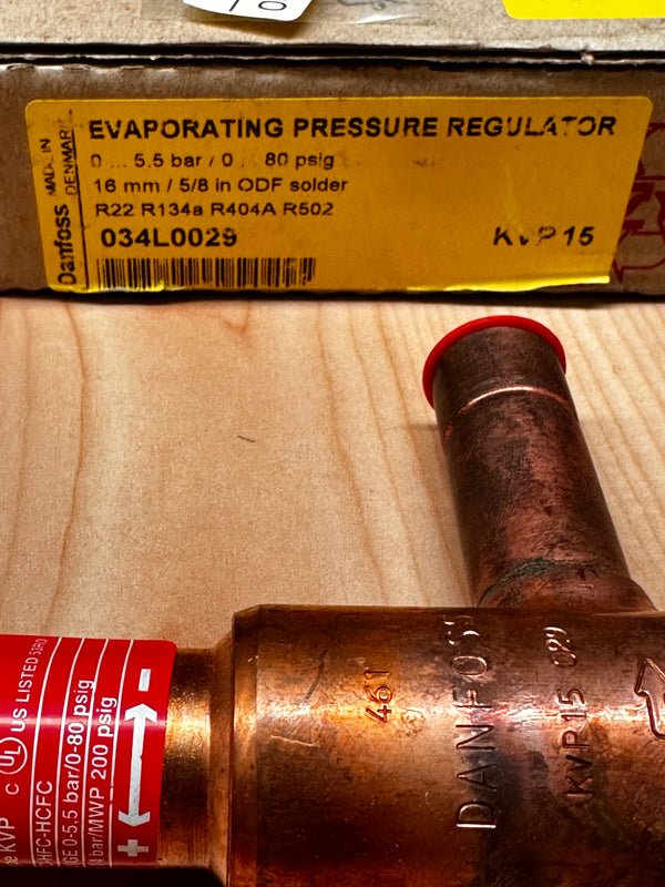 Danfoss 034L0029 Refrigerant Evaporator Pressure Regulator KVP15