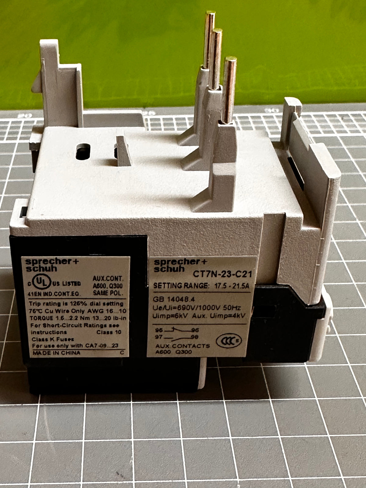 Sprecher + Schuh CT7N-23-C21 Thermal Overload Relay