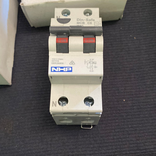 NHP DSRCB0630 Circuit Breaker MCB/RCD 10kA 6A 30mA