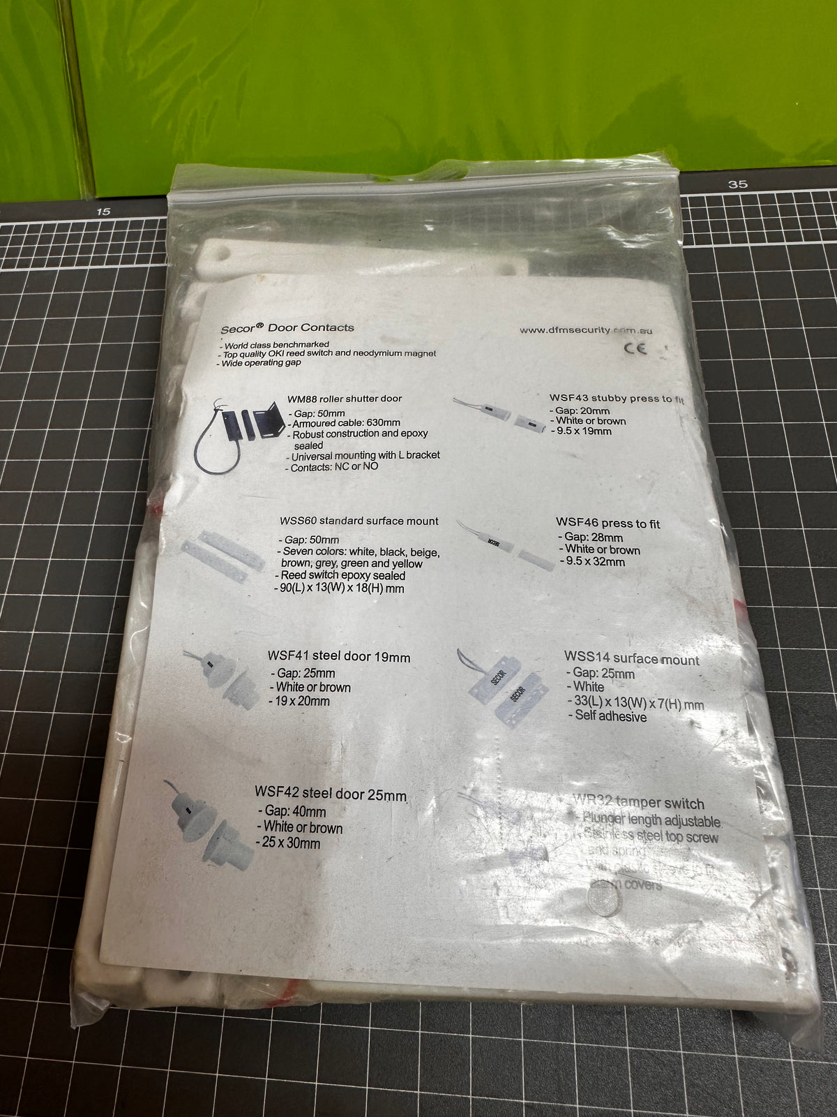Secor WSS60 / CSD-2001 Door Contacts, White — Bag of 16