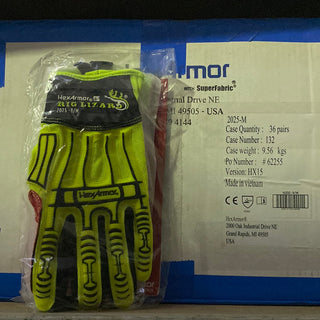 HEXARMOR RigLizard Gloves, Case of 36, Size Medium