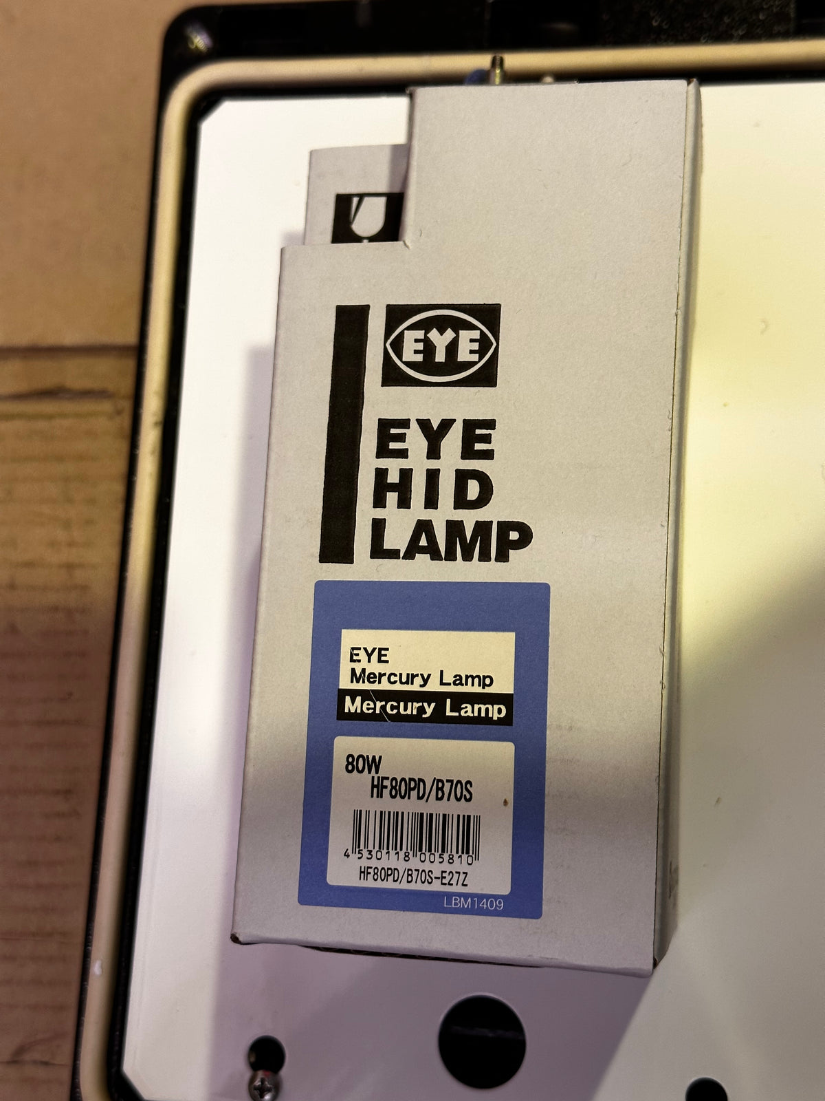 Eye Lighting 250510 Prismalux MV 80W Bulkhead Light with Cover