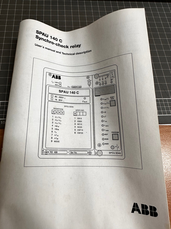 ABB SynchroCheck Relay SPAU 140 C Mining & Industrial Surplus