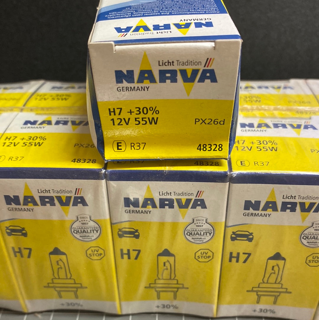 Narva 48328 H7 +30% Headlight Globe — 12V 55W