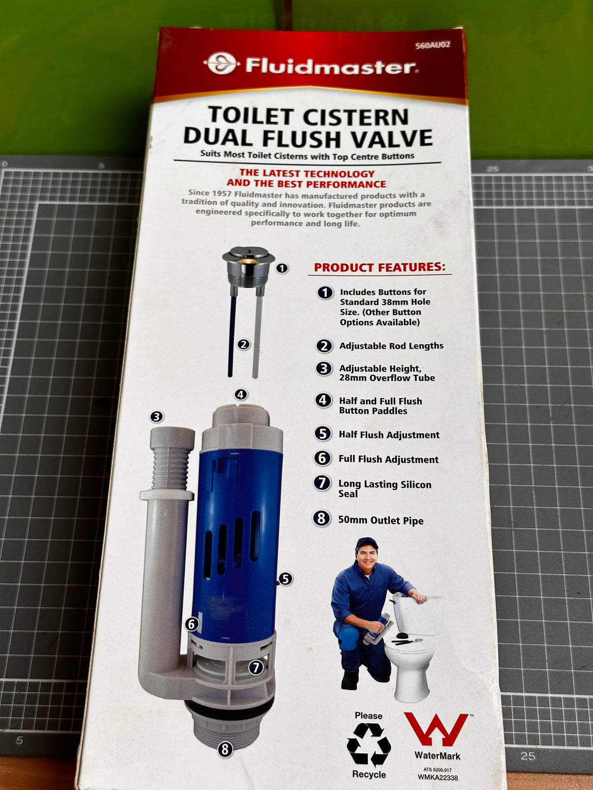 Fluidmaster 560AU02 Dual-Flush Cistern Valve Repair Kit