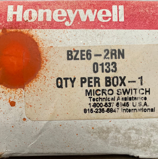 Honeywell BZE6 SERIES Plunger Limit Switch, NO/NC SPDT