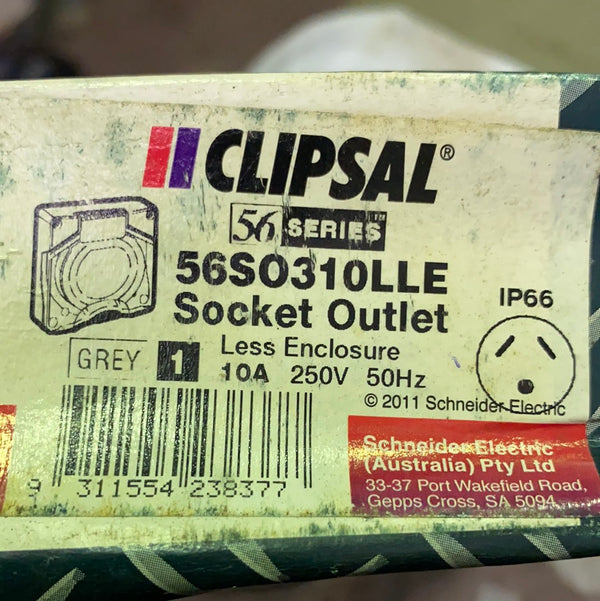 Clipsal Socket Outlet, Grey, 56SO310LLE