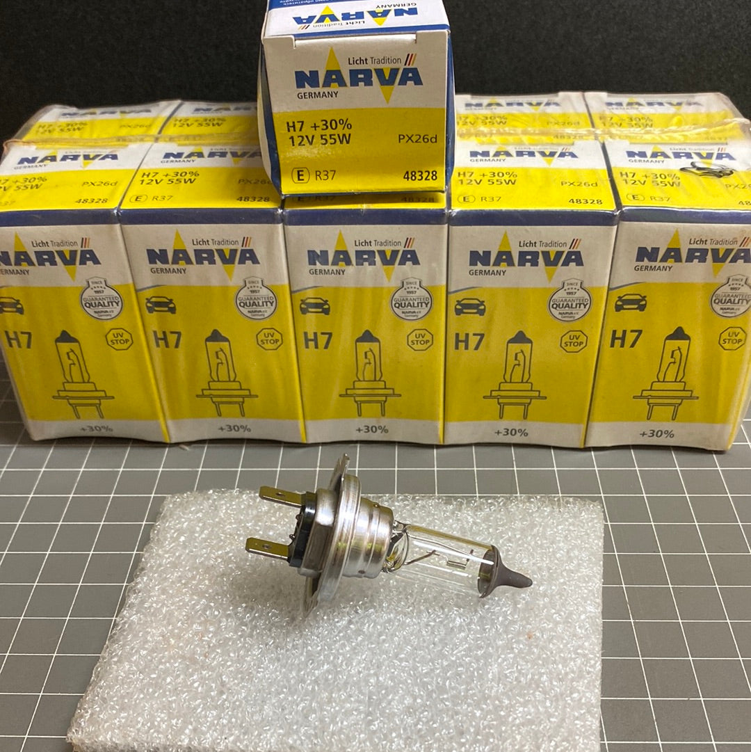 Narva 48328 H7 +30% Headlight Globe — 12V 55W