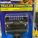 NARVA 82250BL 7 Pin Flat Socket on Car to 5 Pin Large Round Plug on Trailer
