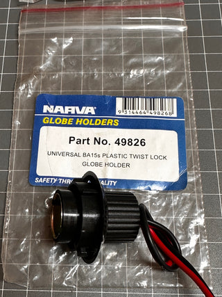 NARVA 49826 Bayonet Cap Globe Holder, 2 pack