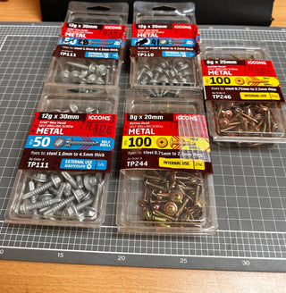 Assorted Self Drilling Screw, Bundle of 5 Pks
