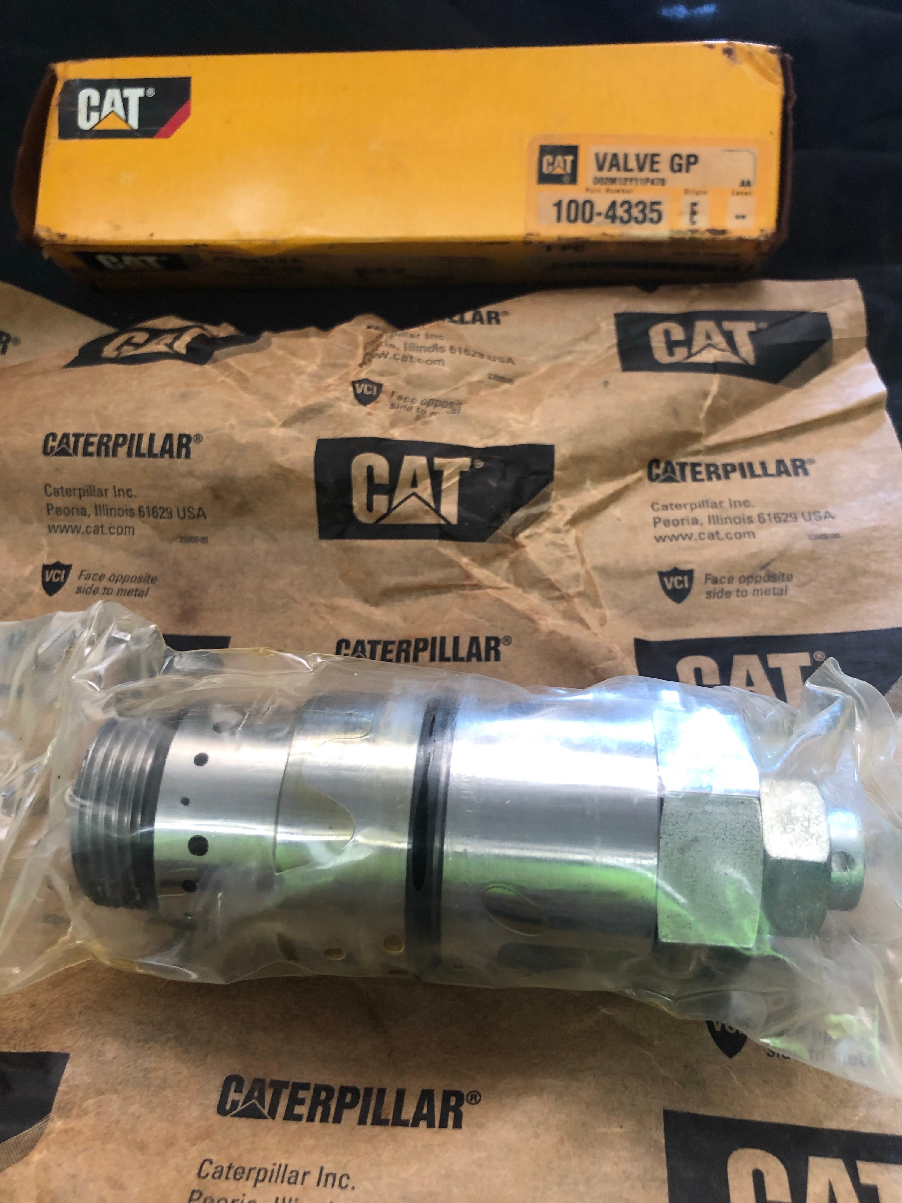 100-4335 VALVE GP - Pilot Operated Relief Valve - Genuine CAT part ...