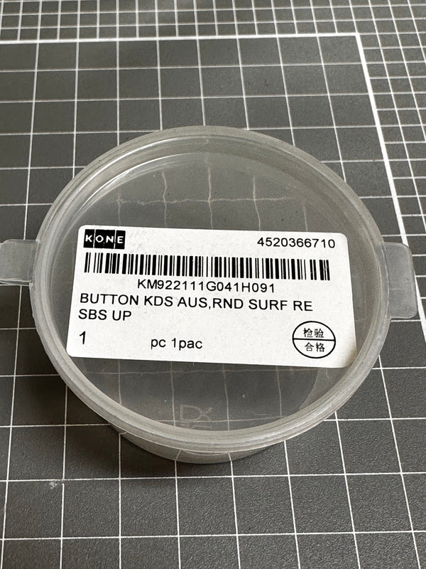 KONE KM922112G041H091 BUTTON KDS AUS,RND SURF RE SBS UP