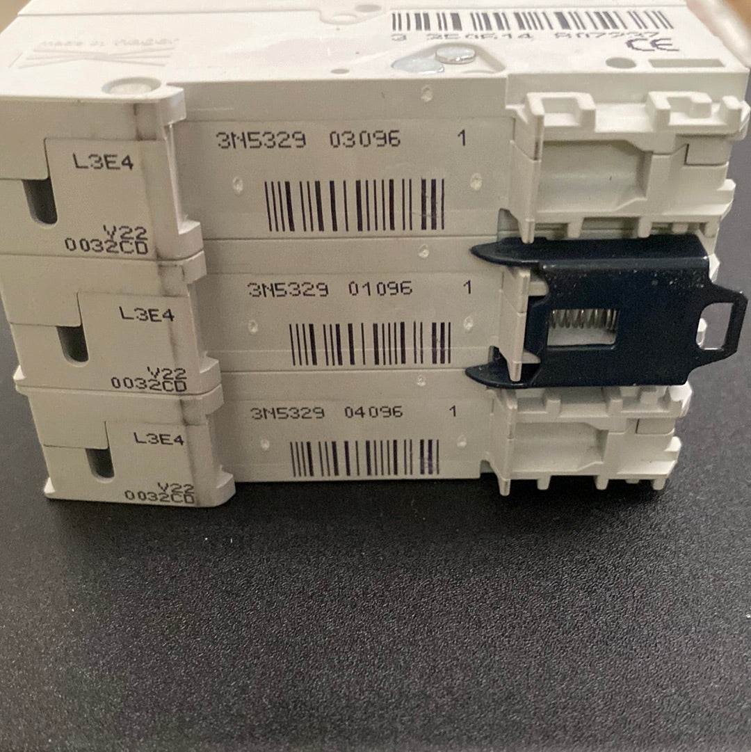 Hager NT332C C-32A 3 Pole Miniature Circuit Breaker