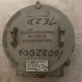 COOPER CROUSE-HINDS KEMA 09ATEX0110 X EXPLOSION PROOF JUNCTION/TERMINAL BOX