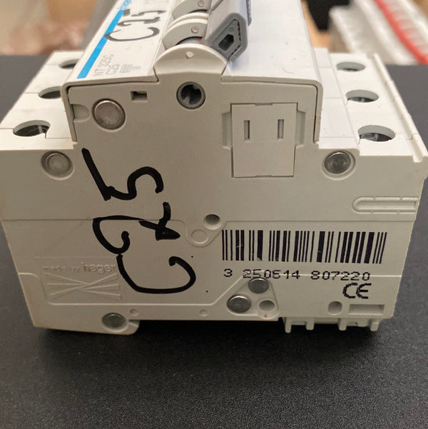 Hager NT325C / C25 Three Pole Circuit Breaker