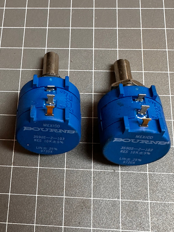 BOURNS 3590S-2-103 Rotary Potentiometer 7/8 WW 10KOHMS 0.25% 10TURNS