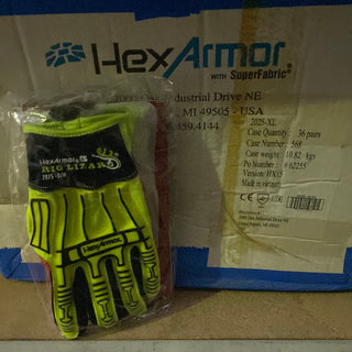 HEXARMOR RigLizard Gloves, Case of 36, Size XL