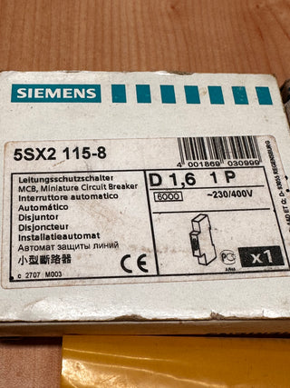 SIEMENS 5SX2 115-8 MINIATURE CIRCUIT BREAKER