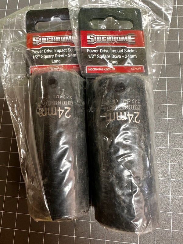 Sidchrome 24mm Power Drive Long Impact Socket X424ML