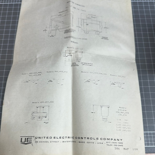 UNITED ELECTRIC J402 270 Pressure Switch