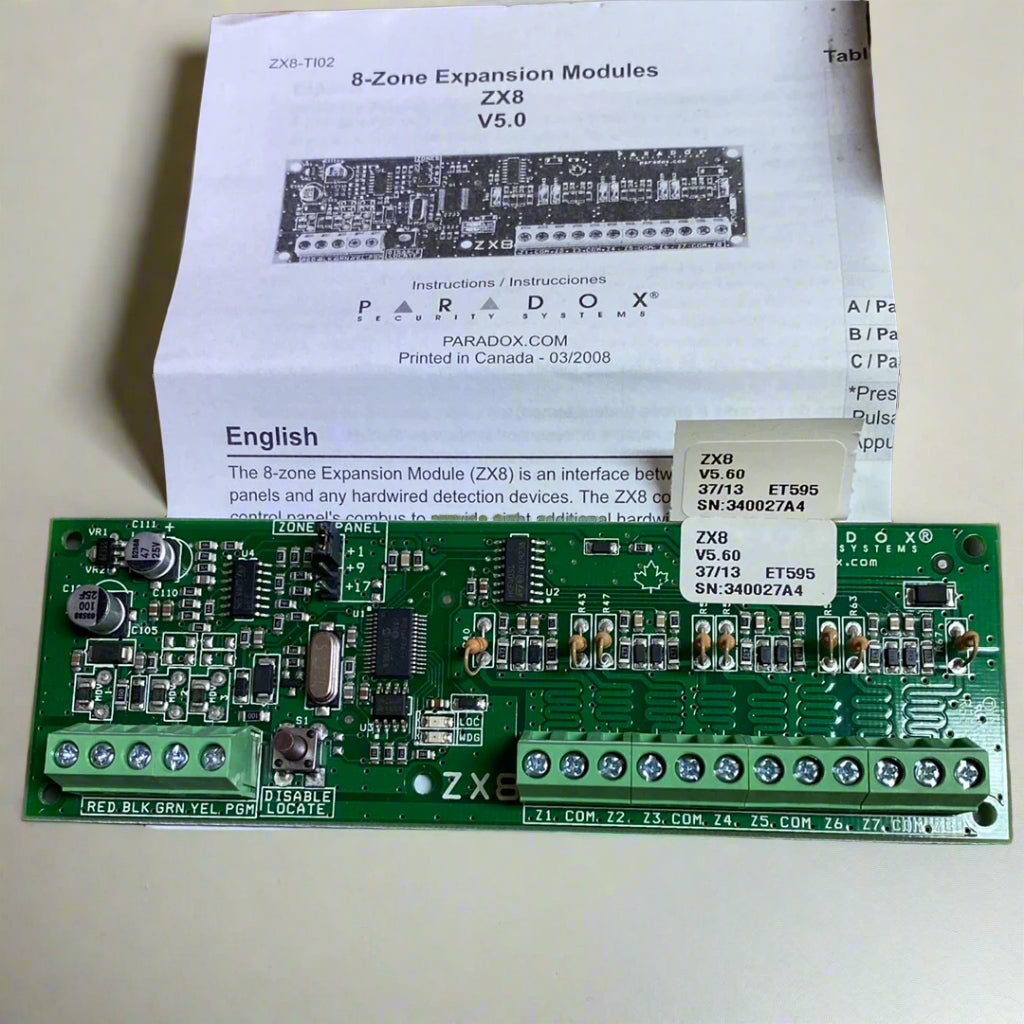 PARADOX ZX8 8-Zone Expansion Module | Mining & Industrial Surplus