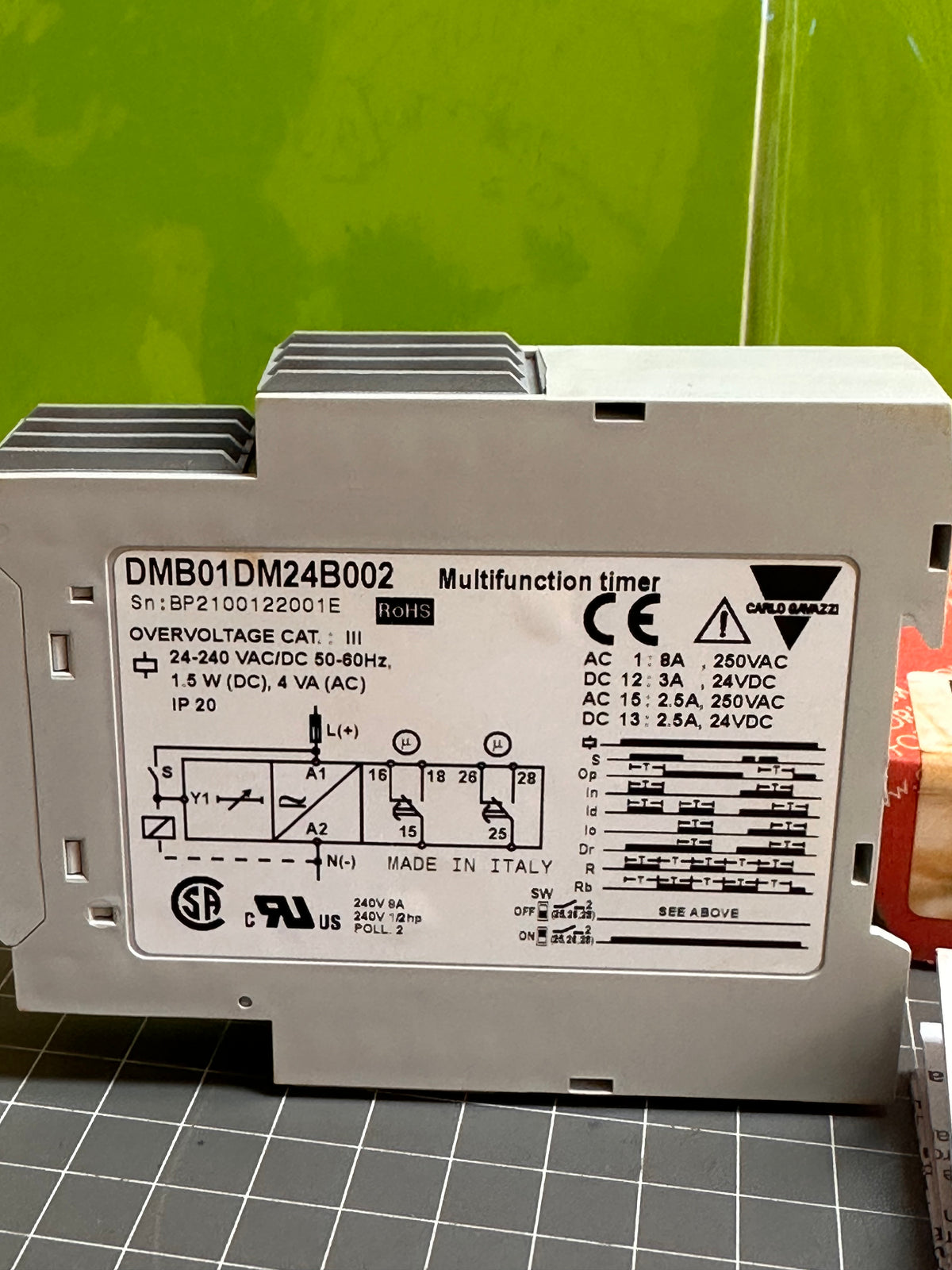 Carlo Gavazzi DMB01DM24B002 Multifunction Time-Delay Relay