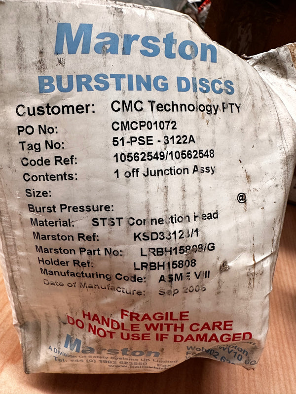 MARSTON Bursting Disc Indicator ASME VIII