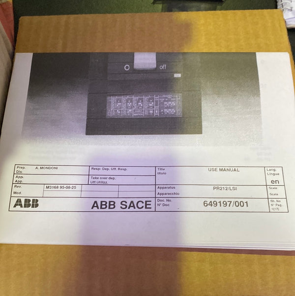 ABB SACE ISOMAX S4H 160 4 Pole Moulded Case Circuit Breaker