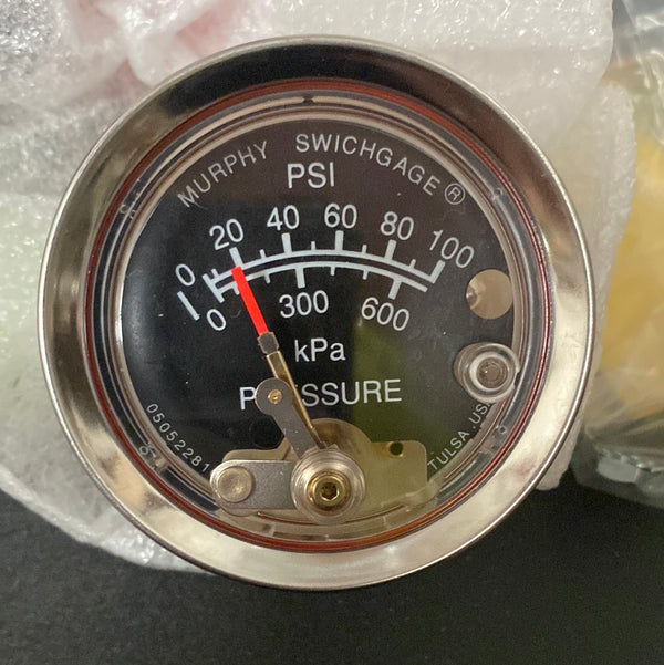 Murphy A20P-100 2" Pressure Swichgauge with Polycarbonate Case NIB