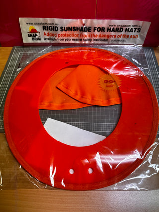 Snap Brim SBSTDORG Safety Helmet All Weather Protection, Orange with Neck Flap