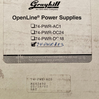 GRAYHILL  74-PWR-AC3 AC/DC Power Supply