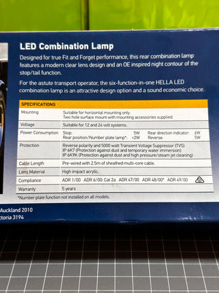 HELLA 2391 LED Combination Lamp 980.980-001 NIB